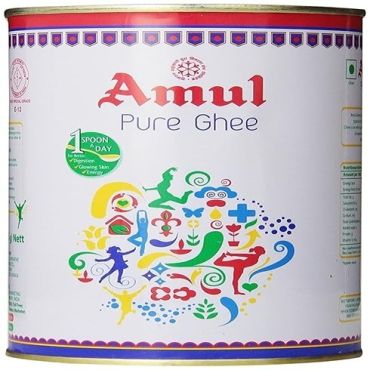 Amul Pure Ghee Tin, 1 Litre, 12 Pieces Per Carton